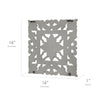Floral Arabesque Wall Medallion – Gray (16”)